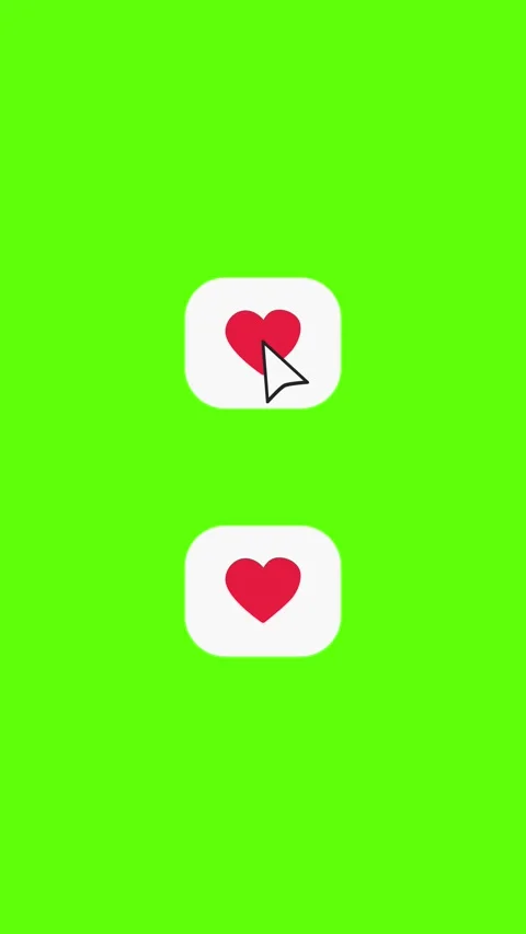 Like Button Animation – Heart Icon for Vertical Videos. Green Screen 4K Stock Footage 323925941