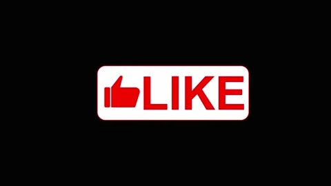 Like button animation with red neon glow. Like button social media symbol a.. 스톡 동영상 337618197