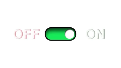 On off button animation. Turning on and off. on off, button, 3d button. Stock Footage 232493320