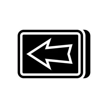 Button arrow glyph icon vector illustration Stock Illustration