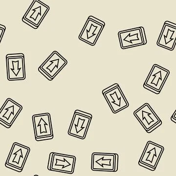 Button arrow line seamless pattern Stock Illustration