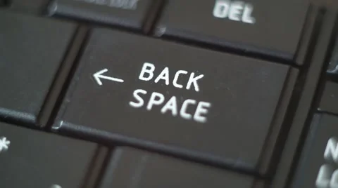 Button Back Space Black PC Keyboard Typing Stock Footage 47309821