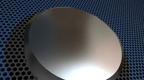 Button on background to the panel from metal. Stock Footage 61943579