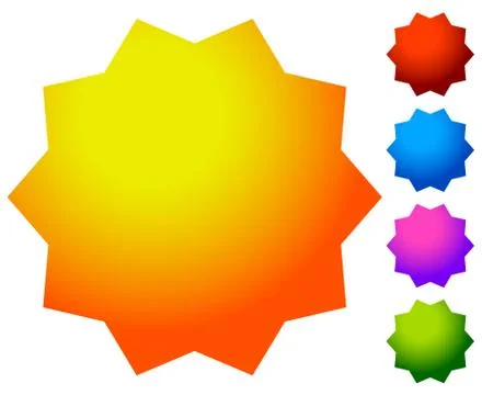 Button, badge element in several color. Blank button backgorund Illustrazione stock