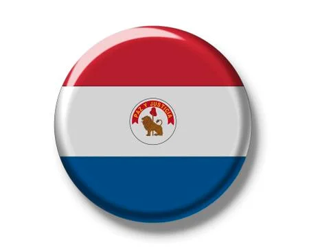 Button badge, flag of paraguay, back side Stockillustratie