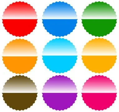Button / badge / pin / tag / label shapes, elements Stockillustratie