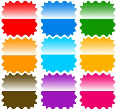 Button / badge / pin / tag / label shapes, elements Illustrazione stock