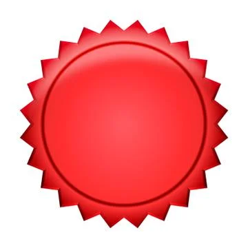 Button badge - red Stock Illustration