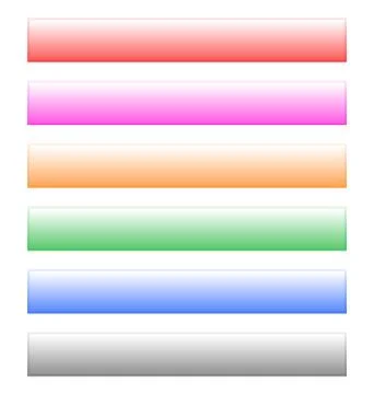 Button, banner bar shape design elements in 6 color Stock Illustration