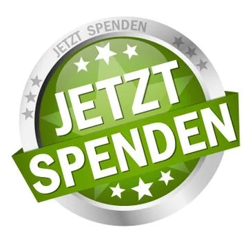 Button with Banner donate now (in german) Stock Illustration