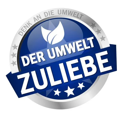 Button with Banner for the environment (in german) Stock Illustration