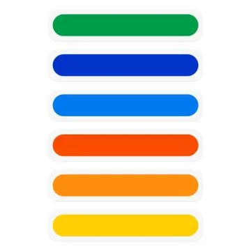 Button / banner rectangles with color combination. Navigation menu, horizonta Stock Illustration