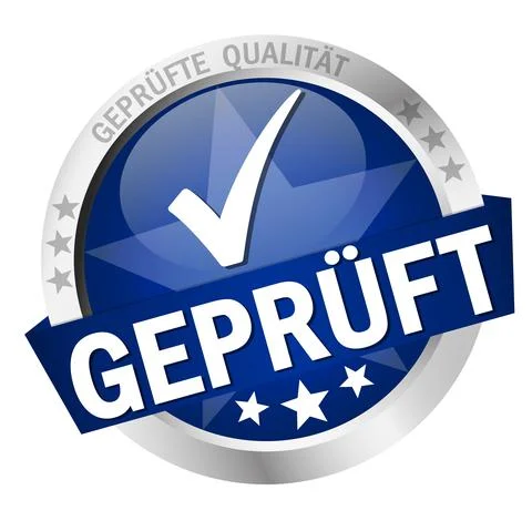 Button with Banner tested (in german) Stock Illustration