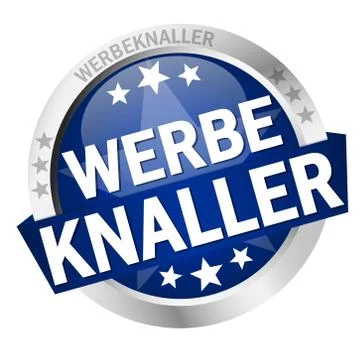 Button with banner Werbeknaller Stock Illustration