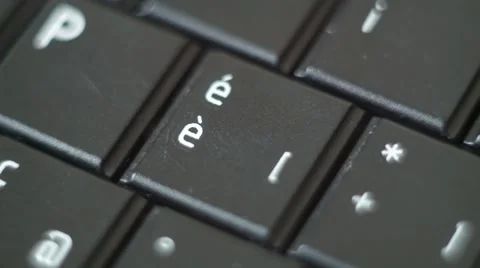 Button Black PC Keyboard Typing Stock Footage 47309928