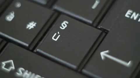 Button Black PC Keyboard Typing Stock Footage 47309982