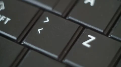 Button < > Black PC Keyboard Typing Stock Footage 47309983