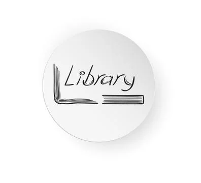 Button with book Stock Illustration