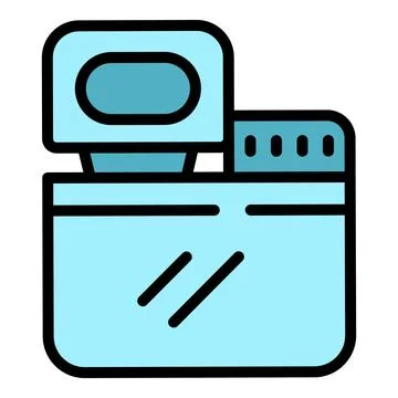 Button bread machine icon vector flat Stockillustratie