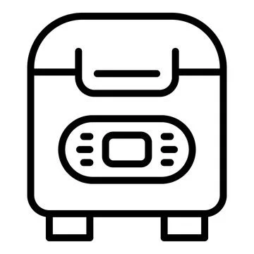 Button bread maker icon outline vector. Kitchen machine Stock Illustration
