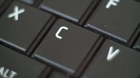 Button C Black PC Keyboard Typing Stock Footage 47309988
