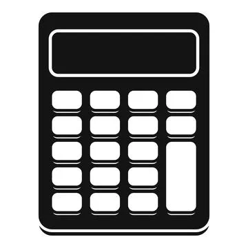Button calculator icon, simple style Stock Illustration