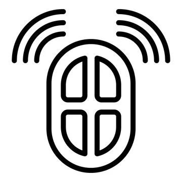 Button car remote control icon outline vector. Alarm key Stock Illustration