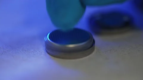 Button Cell Battery Assembly Stock Footage 160257788