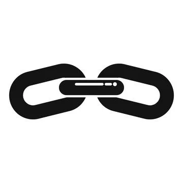 Button chain icon simple vector. Link web Stockillustratie
