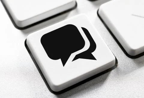 Button for chat Foto stock