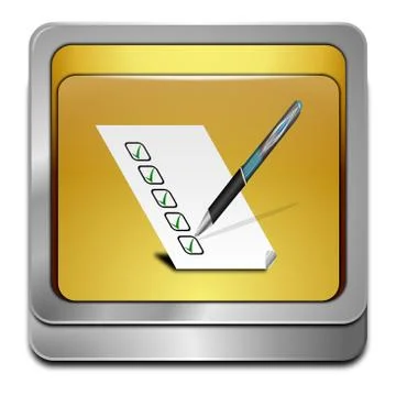Button with check list Stock Illustration