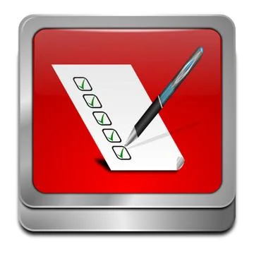Button with check list Stock Illustration