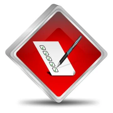 Button with check list Stock Illustration