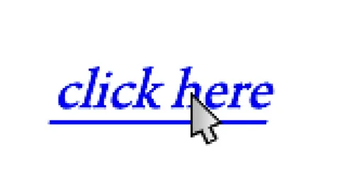 Button "click here" clicked with cursor. Looping. Stock Footage 52797224