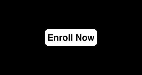 Button Click or press Enroll Now button on transparent background. Click on.. Video stock 329556066