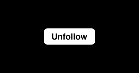 Button Click or press Unfollow button on transparent background. Click on U.. Stock Footage 329285841