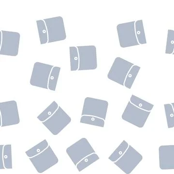 Button closed pocket glyph vector seamless pattern Stock Illustration