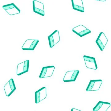Button closed pocket isometric icon seamless pattern Stock Illustration
