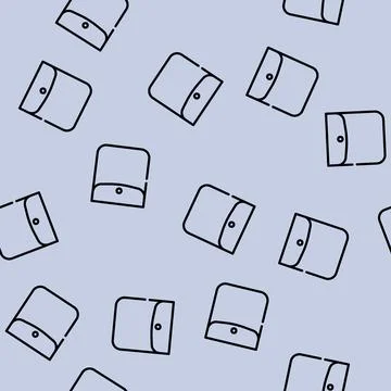 Button closed pocket line vector seamless pattern イラスト素材
