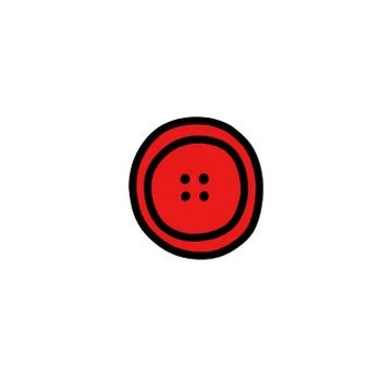 Button for clothes doodle icon, vector illustration 스톡 일러스트