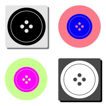 Button for clothes. flat vector icon Stock Illustration