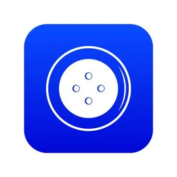 Button for clothing icon digital blue Illustrazione stock