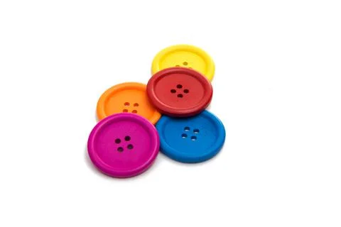 Button for clothmaking isolated on the white Stock Photos