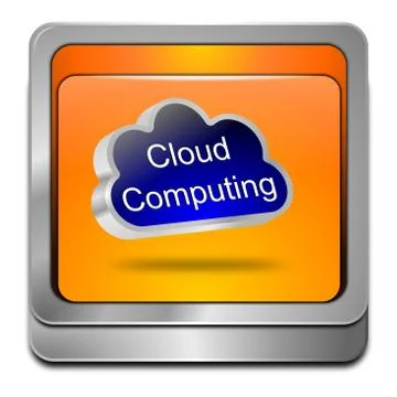 Button Cloud Computing Stock Illustration