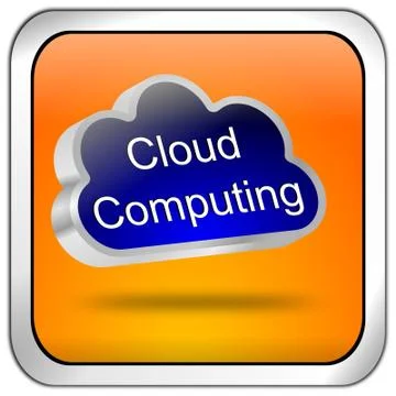 Button Cloud Computing 스톡 일러스트