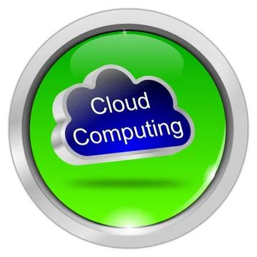 Button Cloud Computing Stock Illustration