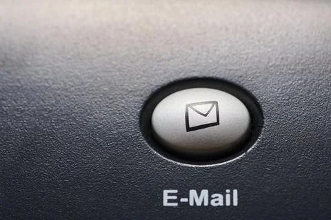 Button on a computer keyboard to access email Stock Photos