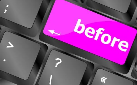 Before button on computer keyboard key Illustrazione stock