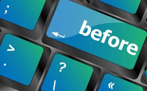 Before button on computer keyboard key Stock Illustration