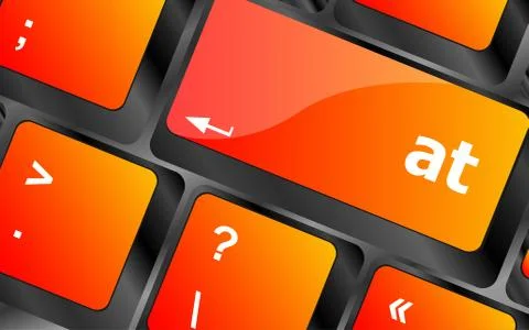 At button on computer keyboard key Stock Illustration